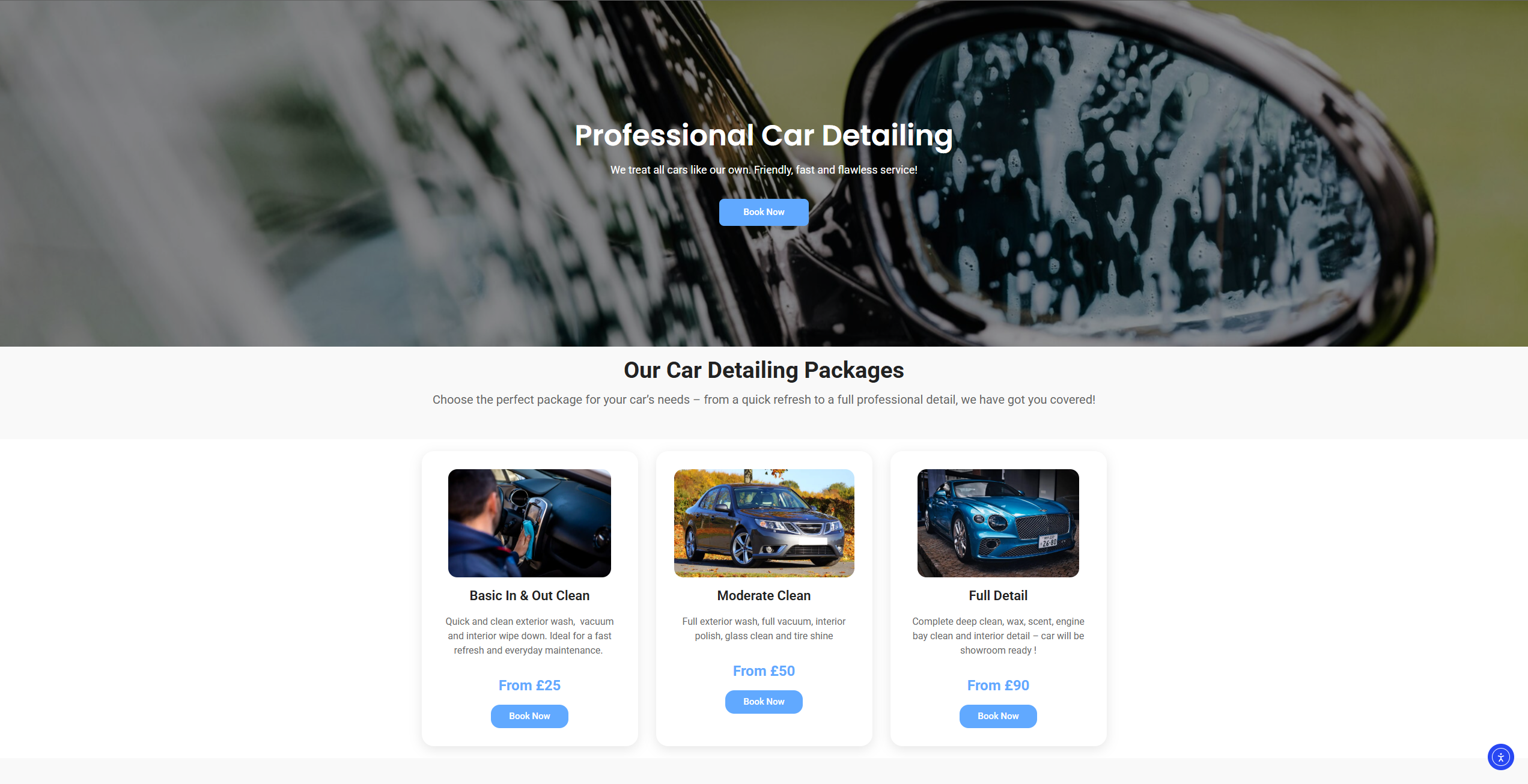 Preview of Car detailing website